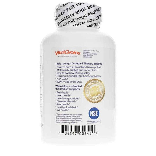 High Potency Omega3 Therapy +VitaminD3, Vital Choice